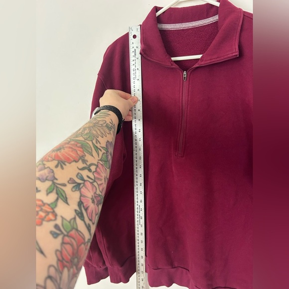 lululemon Men's Steady State Half Zip Pomegranate Size Large - Picture 3 of 6